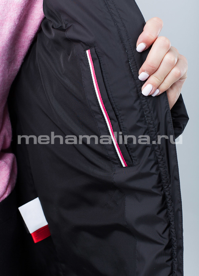 Пуховик женский на биопухе модель № П-276 универмаг малина