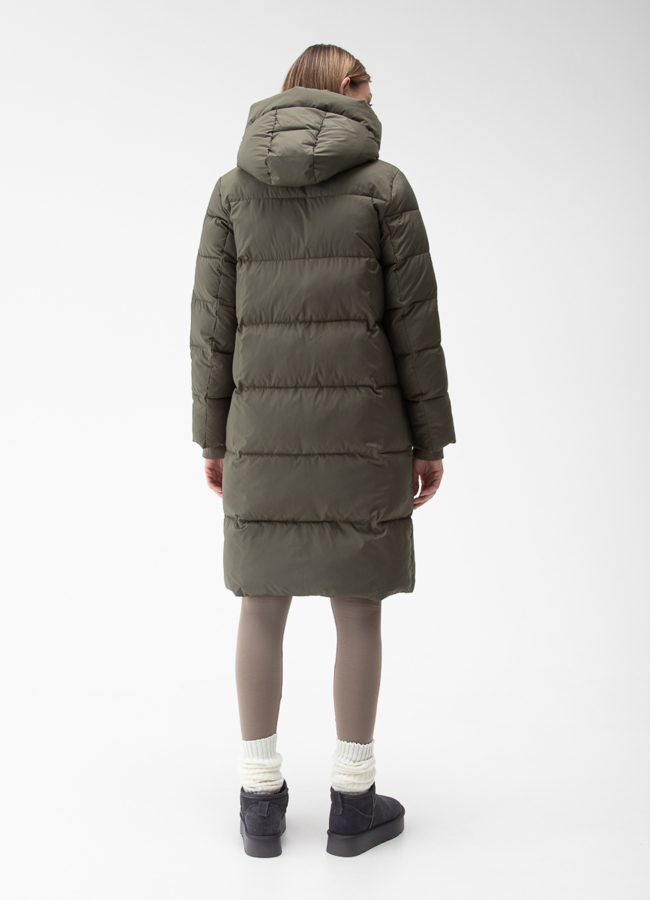 Женский пуховик с капюшоном  модель № 28407 в кредит