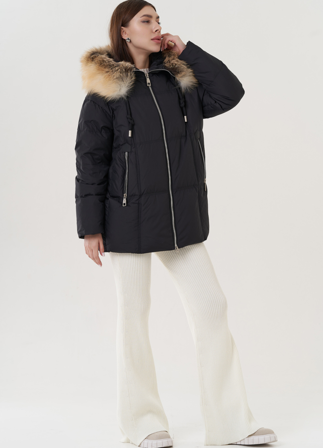 фото Пуховик женский с капюшоном  модель № 25029