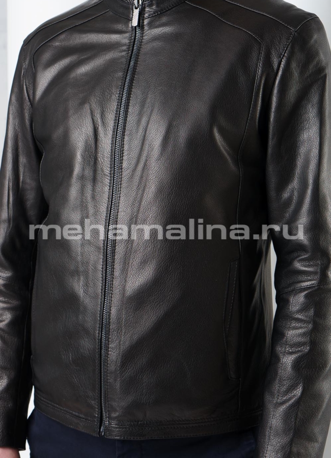 Кожаная куртка модель № KP-206 универмаг малина