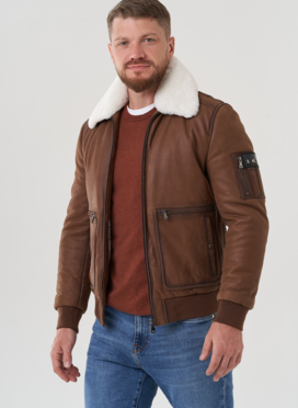 Мужская куртка из натуральной кожи 
