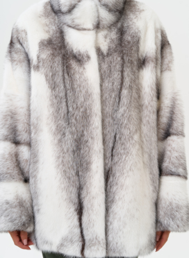 Коротка шуба из норки крестовки