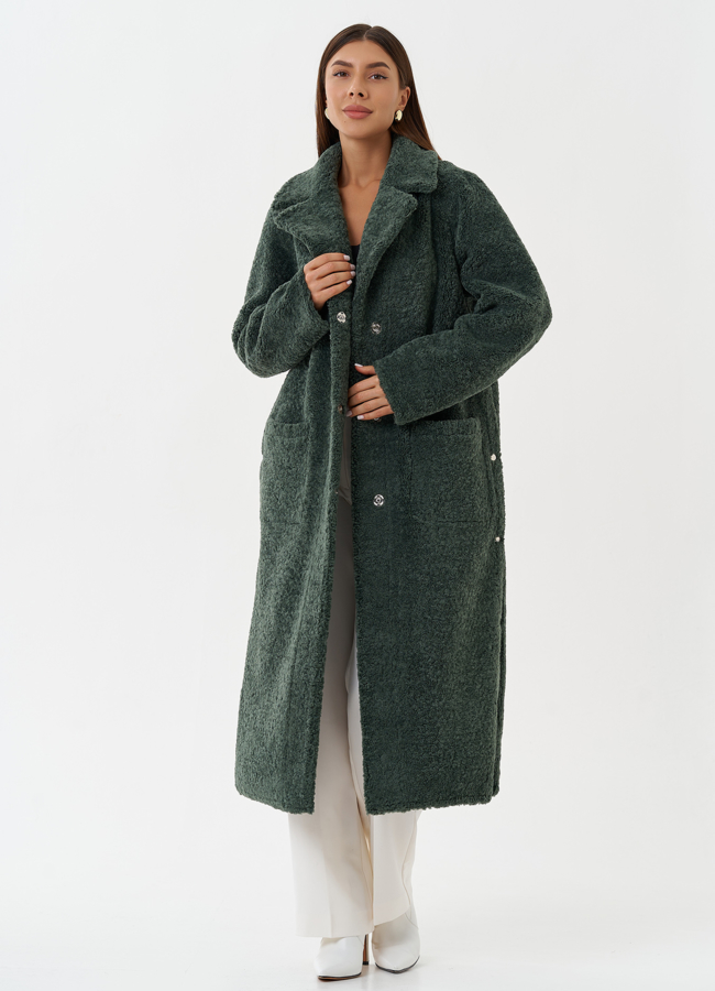 Двухсторонняя дубленка из эко кожи модель № 27778 универмаг малина