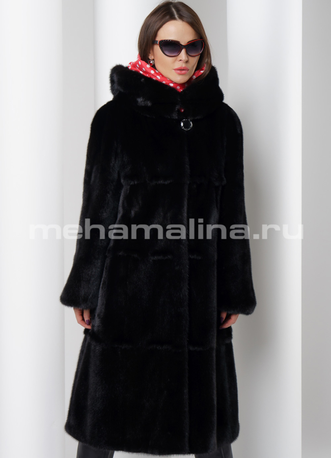 Шуба из скандинавской норки модель № S-516 универмаг малина