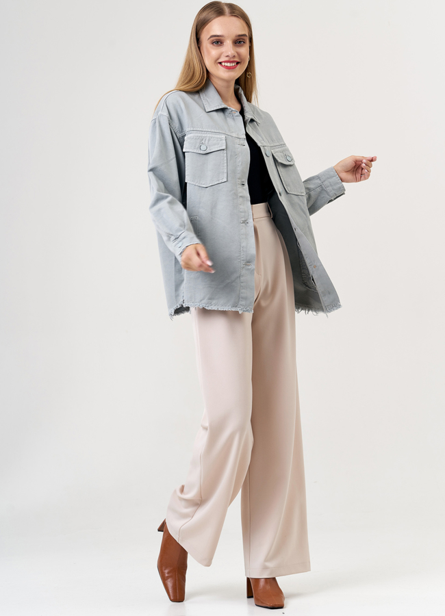 Куртка джинсовая светло-голубого цвета модель № 21175 универмаг малина