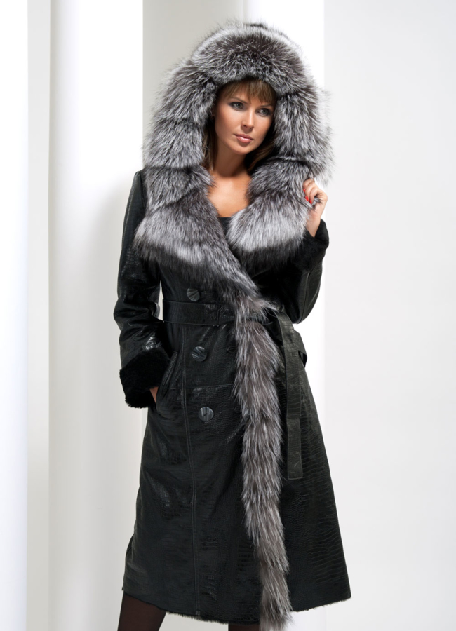 Дубленка черная 