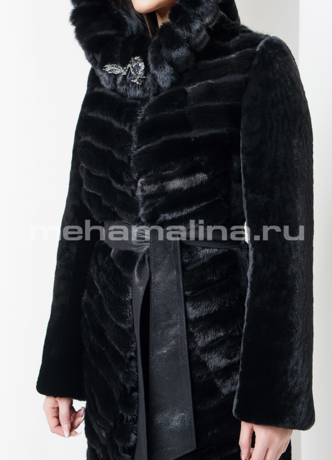 Шуба из мутона модель № S-565 универмаг малина