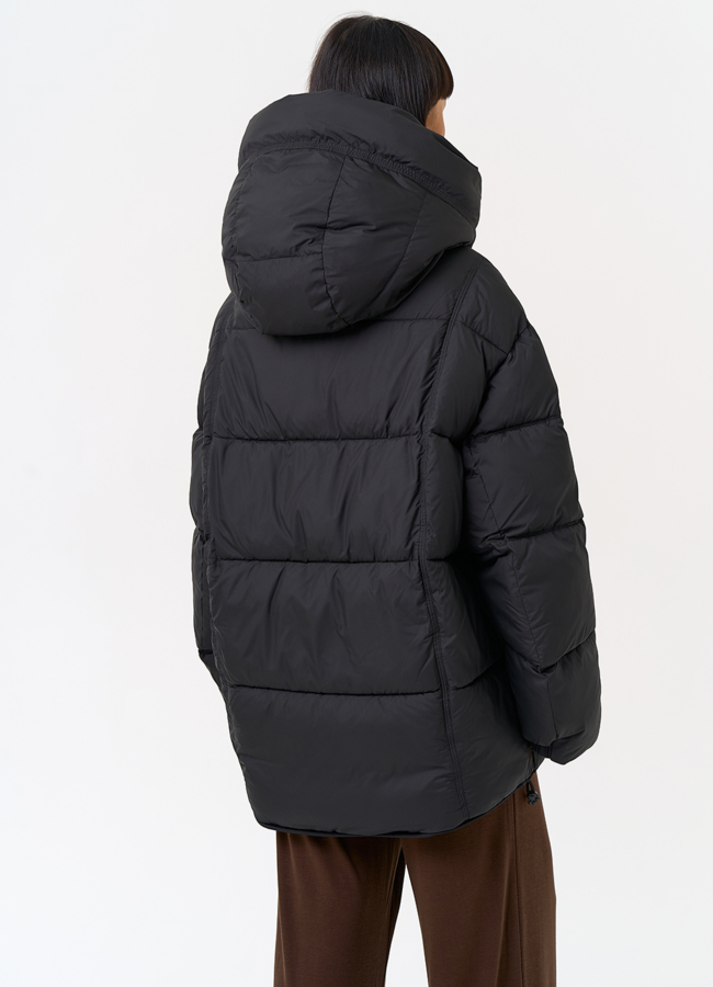 Двухсторонний женский пуховик с капюшоном модель № 31595 в кредит Двухсторонний женский пуховик с капюшоном модель № 31595 в кредит