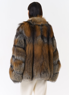 Короткая шуба из лисы