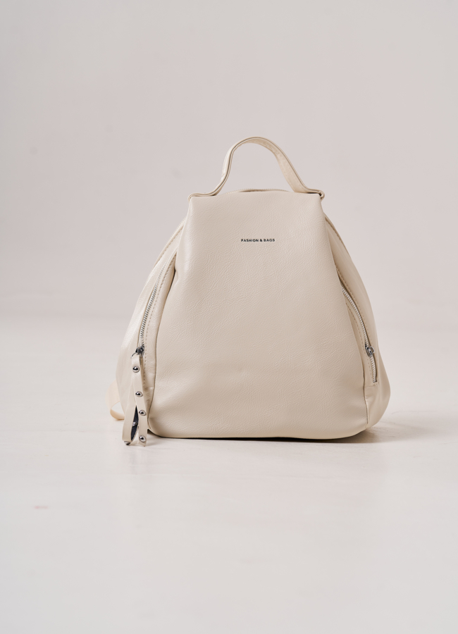 Рюкзак женский из эко кожи бежевого цвета модель № ZR 869 универмаг малина