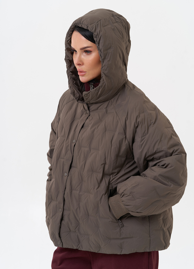 Женская куртка с капюшоном  модель № 29884 универмаг малина