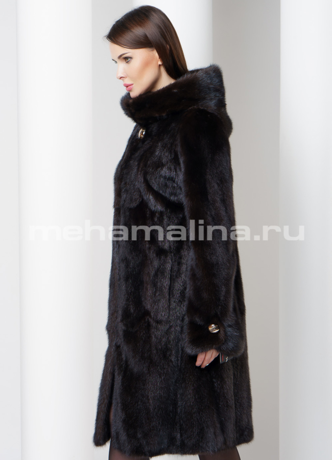 Шуба норка модель № S-567 универмаг малина