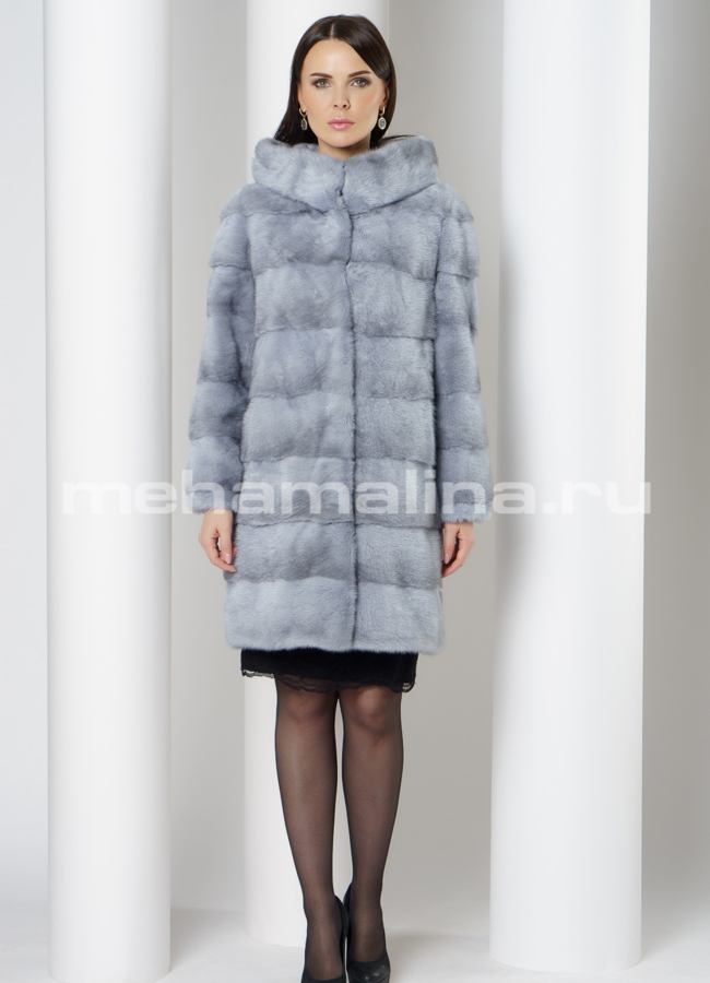 Норковая шуба поперечная, трансформер  модель № S-759 универмаг малина