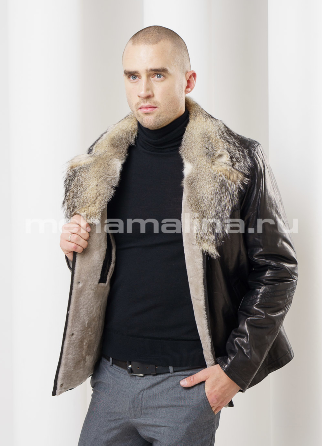 Дубленка мужская, английский воротник модель № DM-97 в кредит
