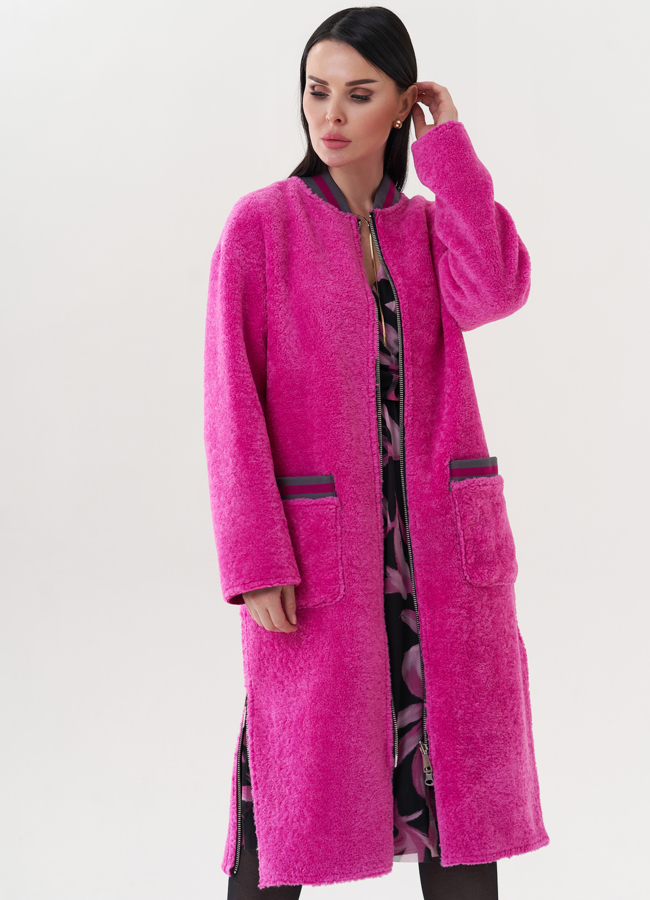 Двухсторонняя эко дубленка 