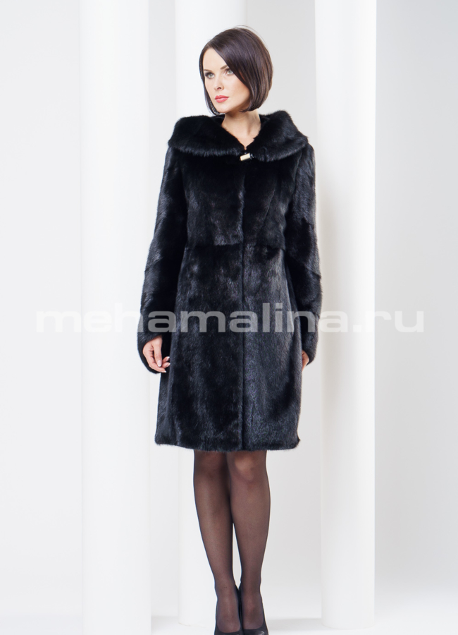 фото Шуба норка приталенная, с капюшоном модель № S-263