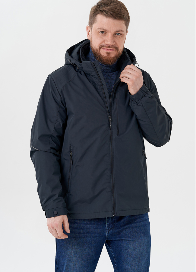 Мужская куртка с капюшоном модель № 24352 в рассрочку