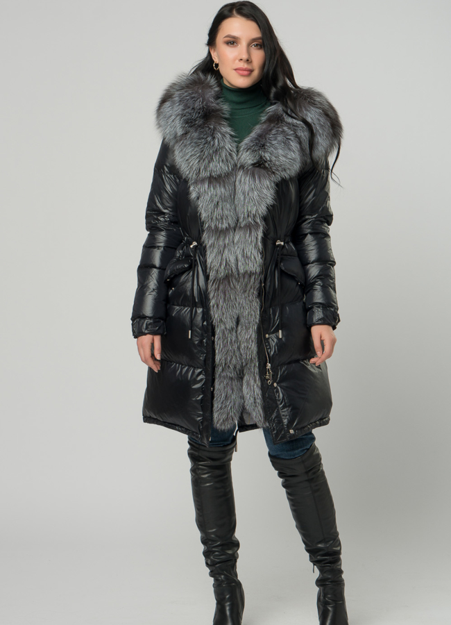 фото Парка с мехом чернобурки модель № 21882