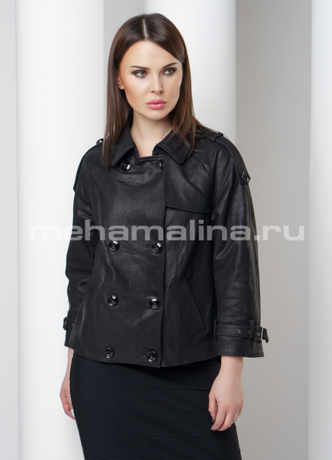 Куртка oversize модель № K-408 меха малина