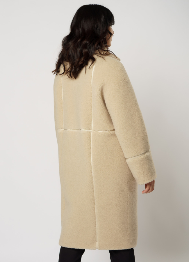 Шуба двусторонняя из эко меха  модель № 49 в рассрочку