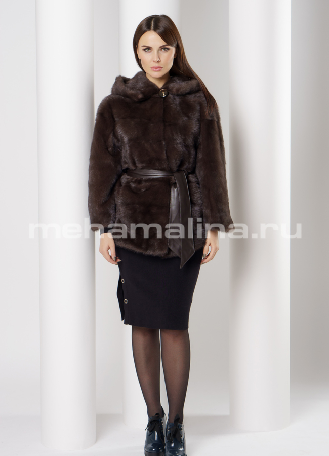 Шуба из норки модель № S-660 универмаг малина