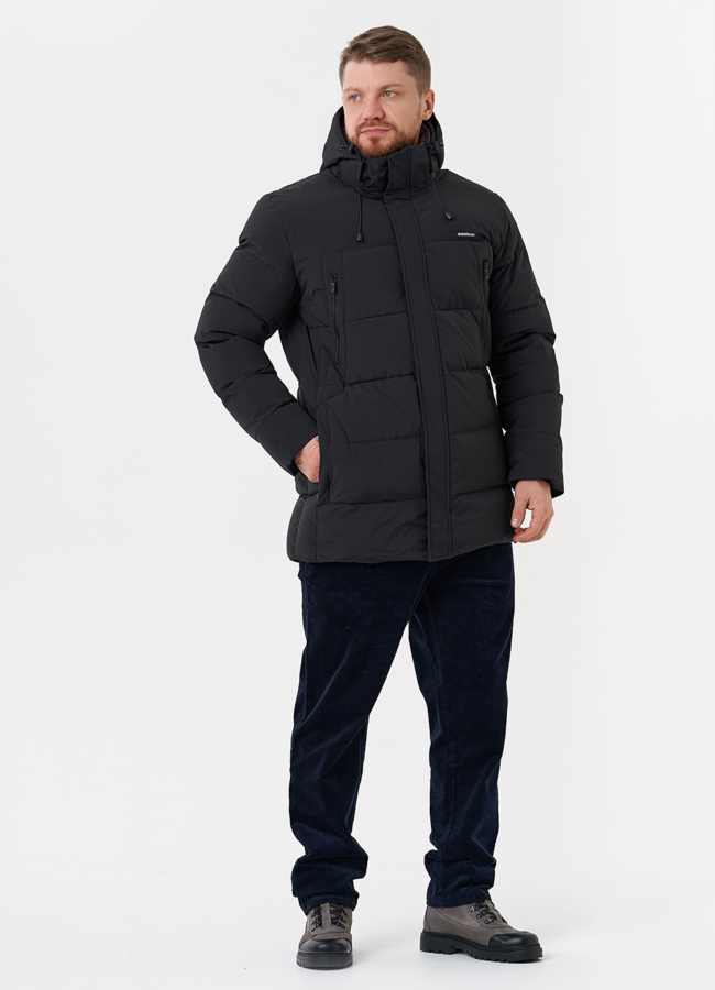 Пуховик на био пухе с капюшоном модель № 28265 в кредит