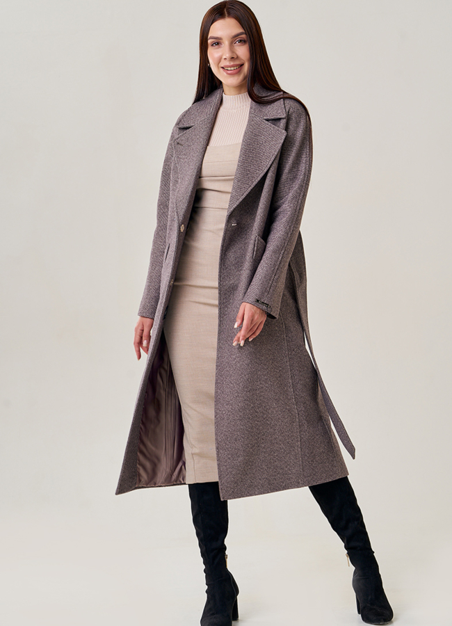 Удлиненное женское пальто  модель № 22946 в рассрочку