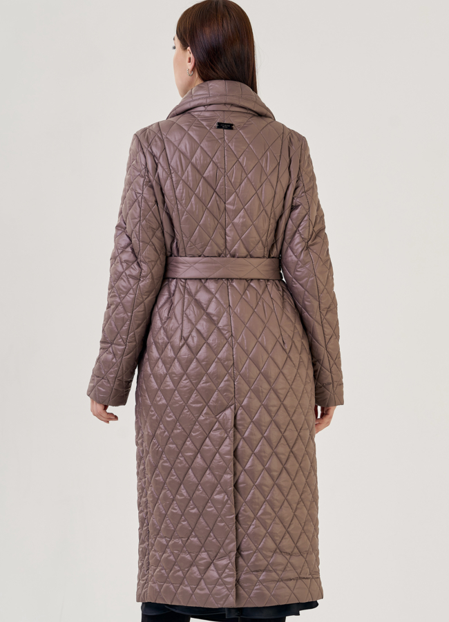 Женское утепленное пальто с английским воротником  модель № 23281 универмаг малина