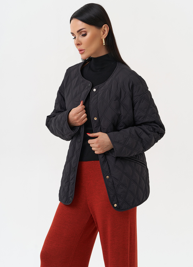 фото Женская куртка со съемным трикотажным капюшоном модель № 30044