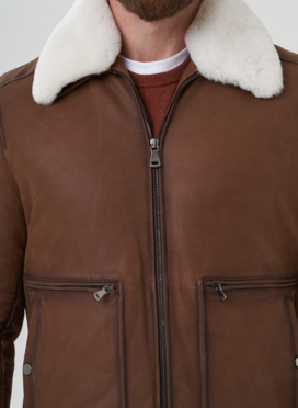 Мужская куртка из натуральной кожи 