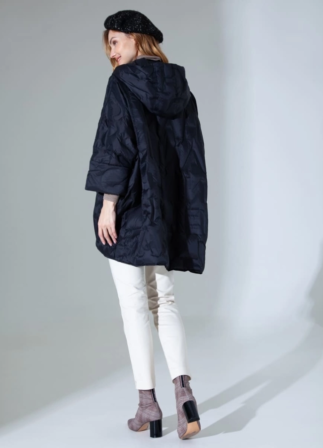 фото Куртка oversize с капюшоном модель № 8525