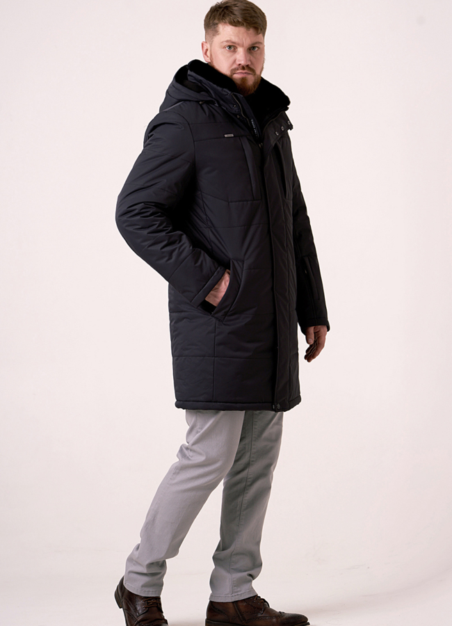 Куртка с климат-контролем на молнии модель № 0818 меха малина