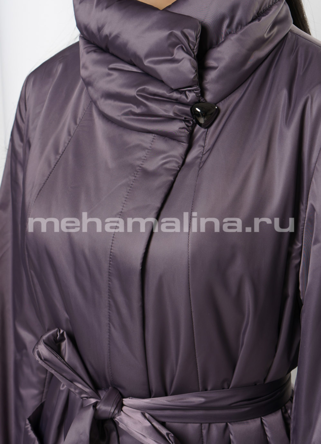 Пальто с накладными карманами и воротником стойкой модель № 166 в рассрочку