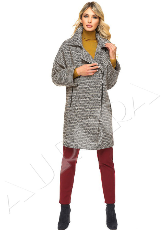 Пальто Aurora на молнии  модель № 409/1 универмаг малина