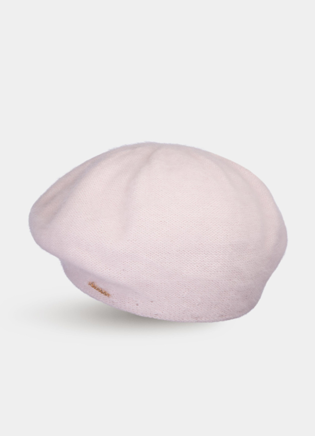 Берет  модель № А-119 меха малина