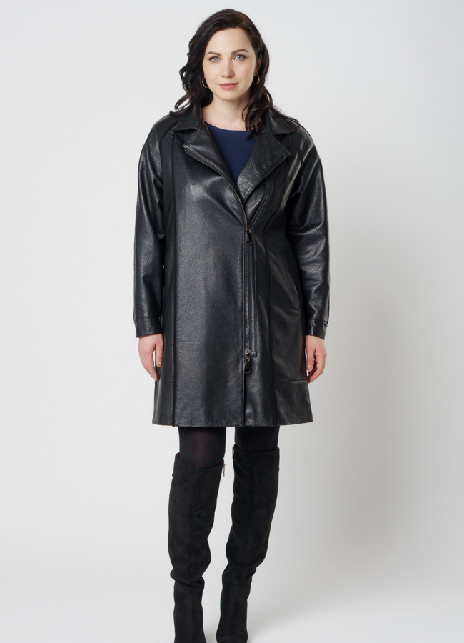 Плащ из натуральной кожи модель № 20545 универмаг малина