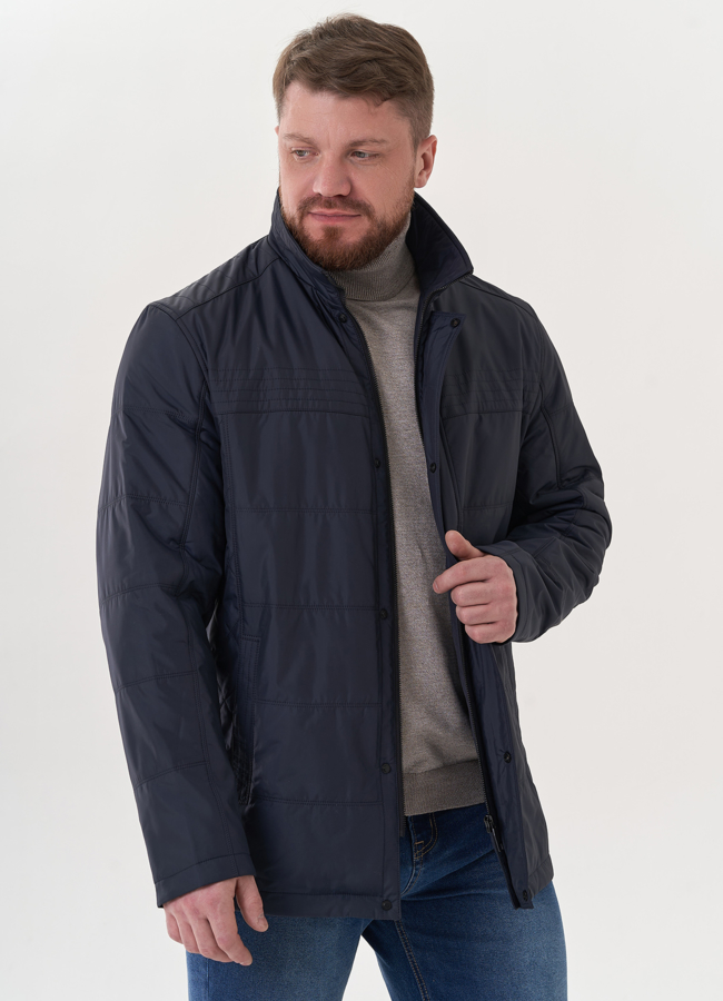 Мужская куртка синего цвета модель № 25626 в рассрочку