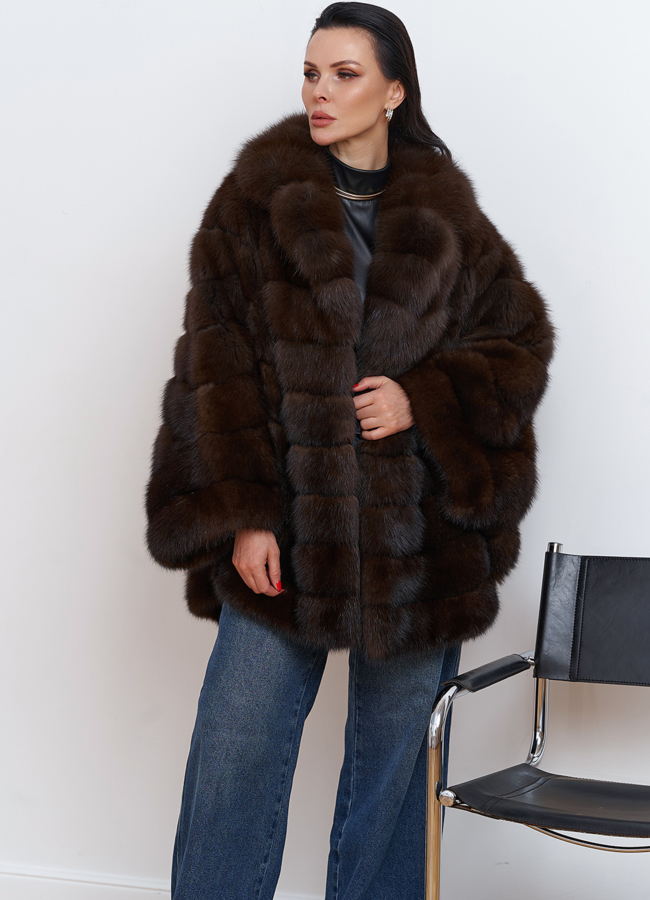 Шуба из куницы  модель № 26173 универмаг малина