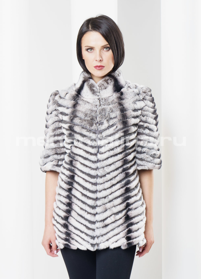 Меховой жакет rex, цвет шиншилла модель № M-64 в кредит