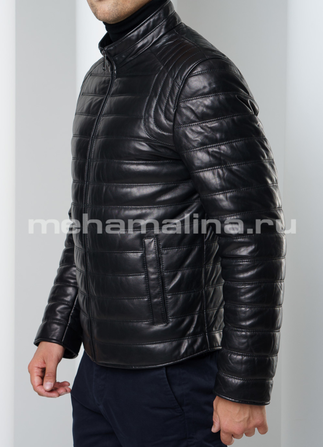 Куртка черного цвета  модель № KP-193 универмаг малина
