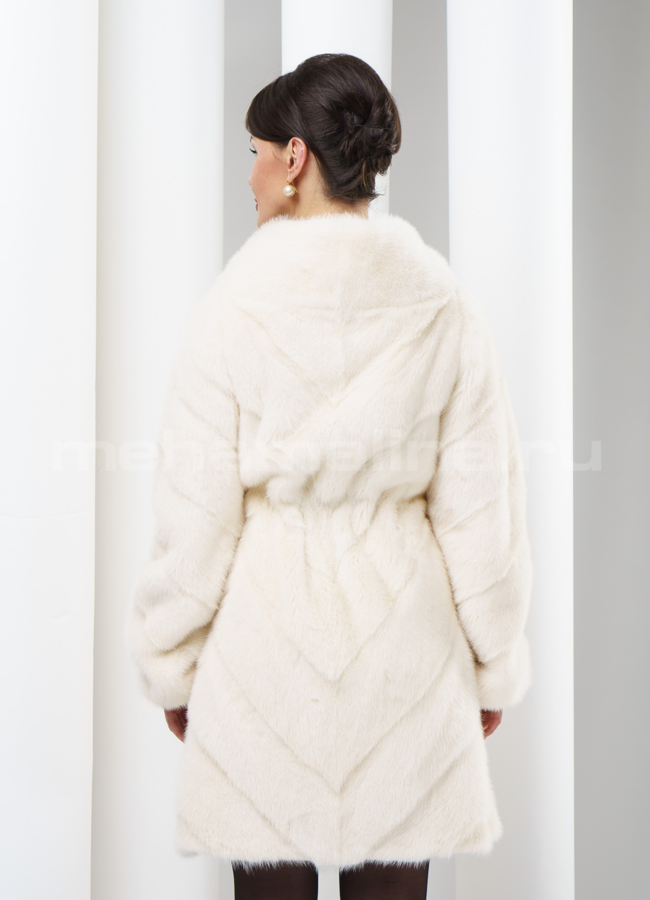 Шуба норка, цвет жемчужный модель № S-130 в кредит Шуба норка, цвет жемчужный модель № S-130 в кредит