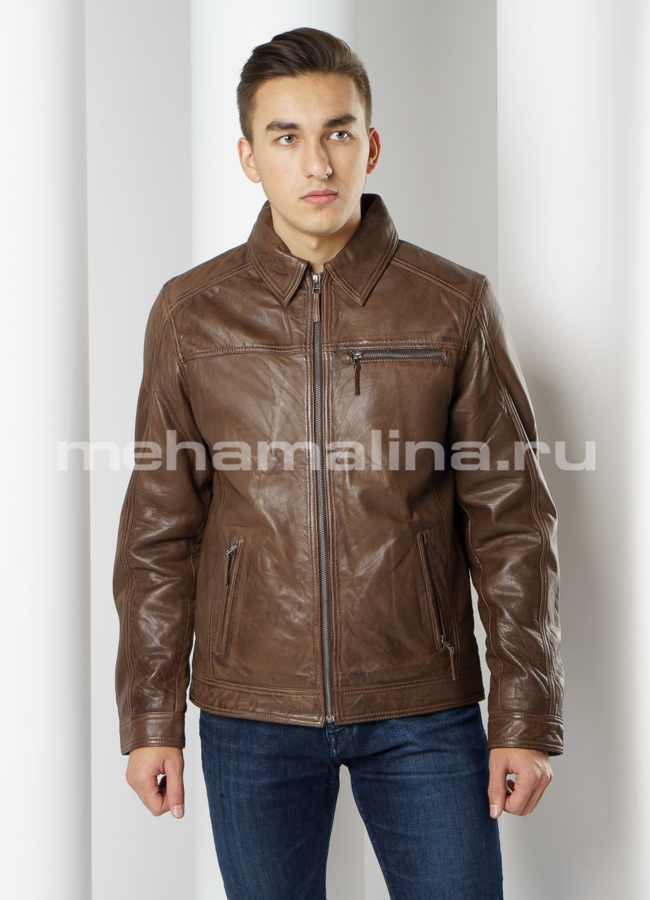 Куртка  модель № KP-228 меха малина