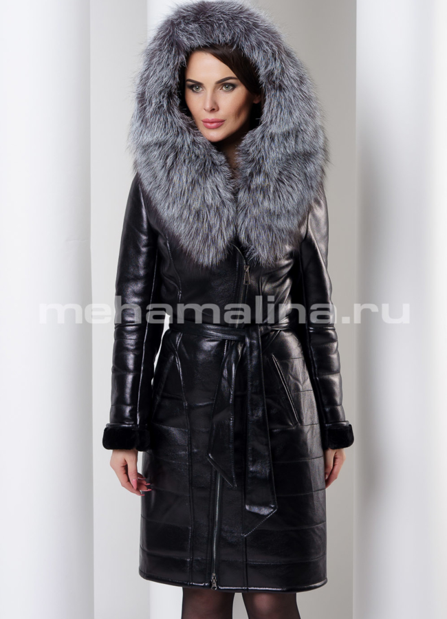 фото Дубленка из эко кожи модель № D-178