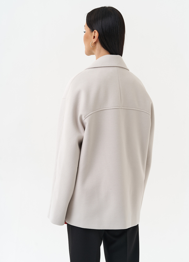 Укороченное двубортное пальто модель № 30088 в рассрочку Укороченное двубортное пальто модель № 30088 в рассрочку