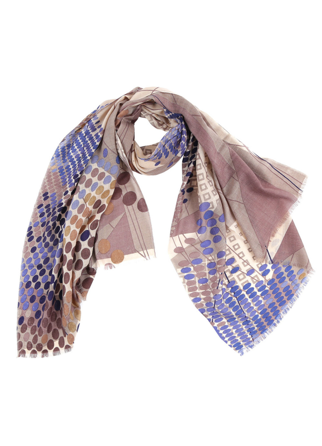 Шарф модель № А-32 меха малина