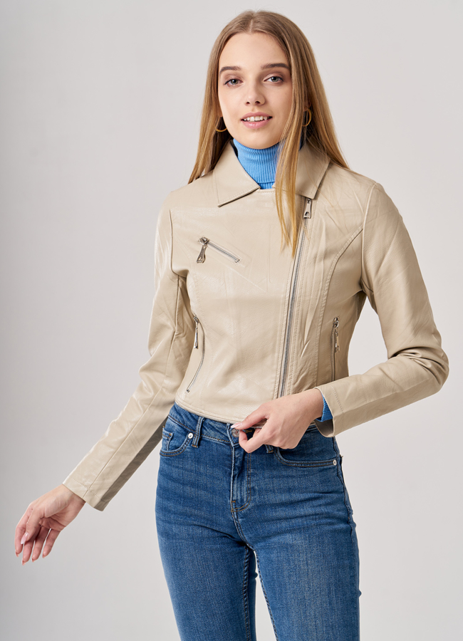 Куртка-трансформер бежевого цвета модель № 20629 универмаг малина