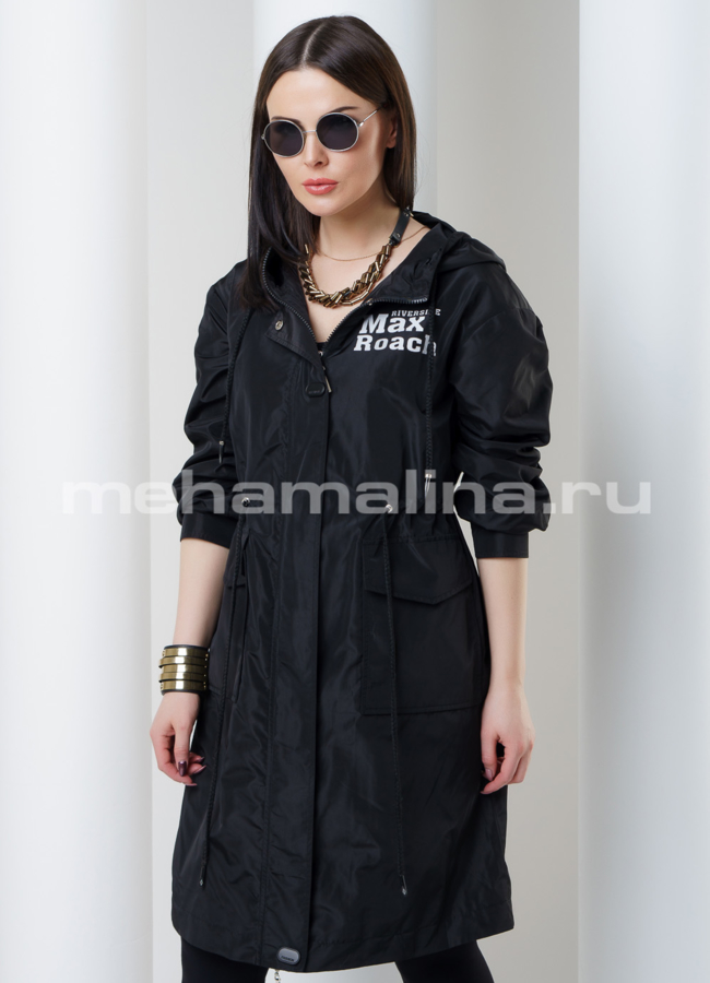 Плащ модель № PK-15 меха малина