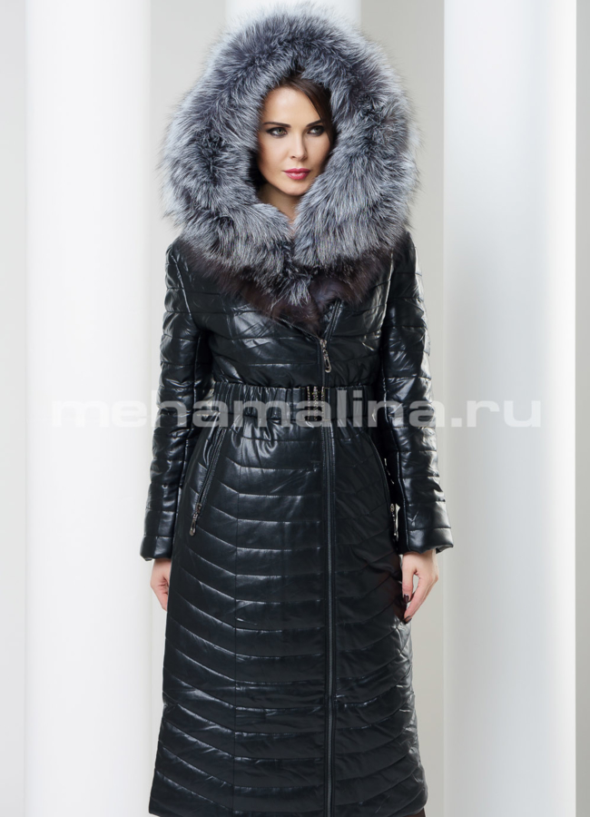 фото Пуховик с чернобуркой модель № 8506