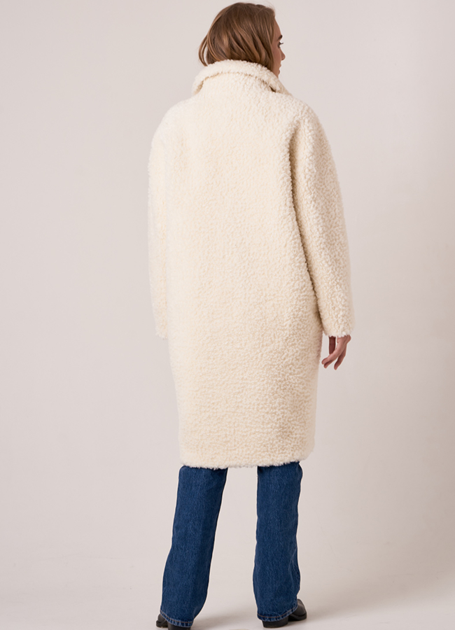 фото Пальто из шерсти с английским воротником модель № 19427