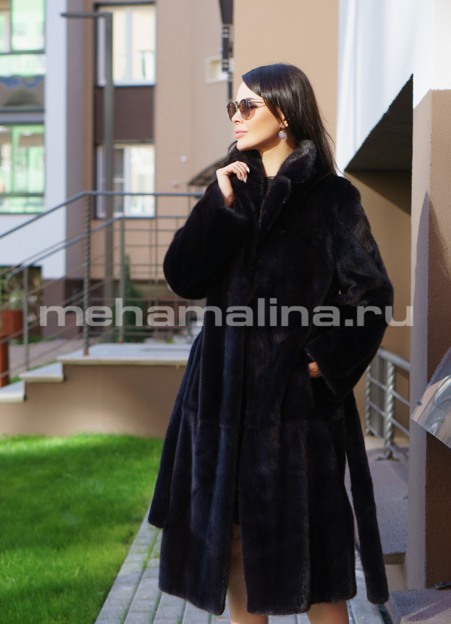 Норковая шуба  модель № S-694 универмаг малина